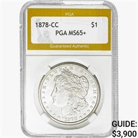 1878-CC Morgan Silver Dollar PGA MS65+