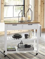 Ashley D350 Withurst White Kitchen Island