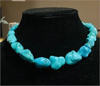 Vintage Genuine Turquoise Handmade Necklace