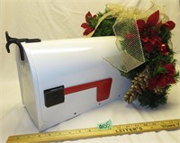 REAL METAL MAILBOX w/ Christmas Surround