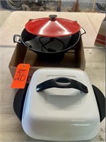 Electric skillet, electric wok