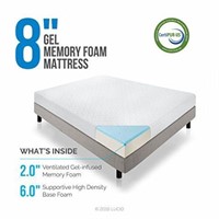 LUCID 8" MEMORY FOAM MATTRESS *TWIN*