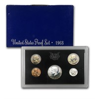 1968 United States Mint Proof Set, 5 Coins Inside!