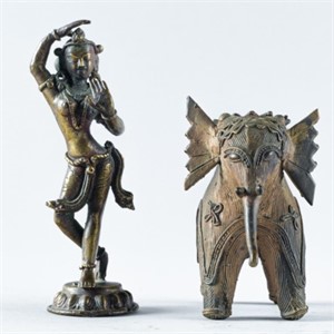 TWO SMALL INDIAN FIGURES