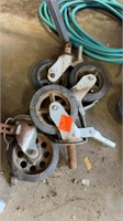 SET OF 4 SCAFFOLDING WHEELS