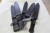 5X-Black Leather Knife Sheaths