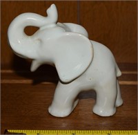 Vtg Glazed Art Pottery Signed Elephant Figure 4L