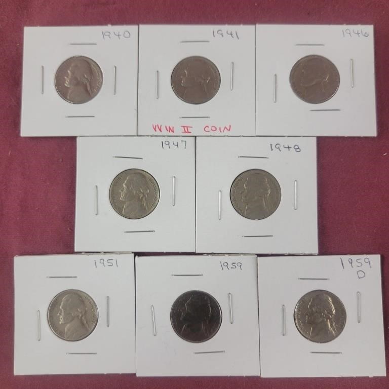8 Nickels - 1940-1959