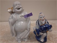 Buddha & Oriental man figurine