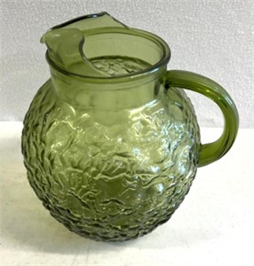 Green glassware pitcher
