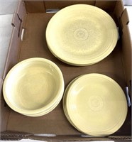 Fiesta ware 3 large plates/bowls/medium plates