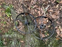 Vintage metal wheels