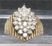 10K Yellow Gold Diamond Ring, Estate Find