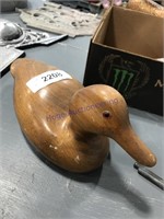 Wooden duck, 12" long