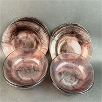11 Pieces Retro Mexico Purple Glass Bowls &