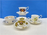 4 Tea Cups