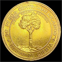 1970 Costa Rica Gold 50 Pesos 0.5787oz CLOSELY