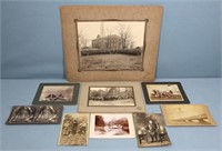 (9) Cabinet Card Photos, Photo Postcards