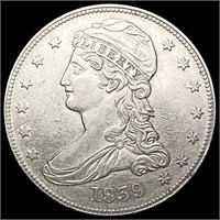 1839 Capped Bust Half Dollar CLOSELY UNCIRCULATED