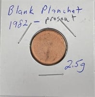 Blank Planchet Lincoln Memorial Cent