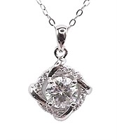 925S 1.0ct Moissanite Diamond Necklace