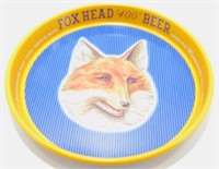 * Vintage Fox Head Metal Beer Tray - 1950's,