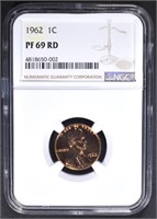 1962 LINCOLN CENT NGC PF69RD
