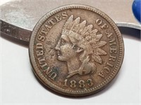OF) Full Liberty 1883 Indian head penny