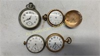 Four vintage pocket watches, various, not running