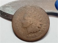 OF) Better date 1864 Indian head penny