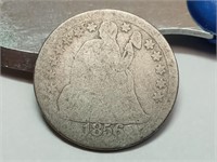 OF) 1856 seated liberty silver dime
