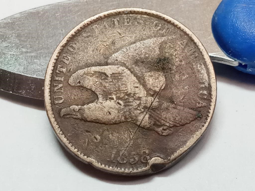OF) 1858 flying eagle cent