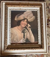 Framed " Telephone Operator Portrait"