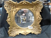 14" Ornate Frame w/ Round Mirror