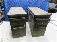 (2) XL Size Metal Classic AMMO Storage Cans