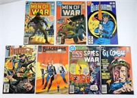 (7) VINTAGE DC WAR THEMED COMIC BOOKS