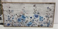 CANVAS ART PIECE WITH WOODEN FRAME, 39.5 X 19.75