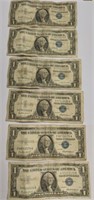 5 1957A DOLLAR BILLS