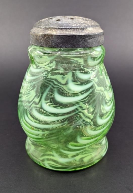 Uranium Glass Sugar Shaker