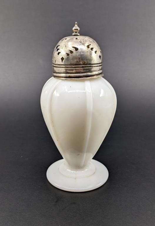 Milk Glass Sugar Shaker