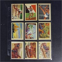 1956 Adventure Cards 19 different in 9 sleeve page
