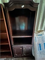 WOODEN CABINET WITH SHELVES 29”X15”X74”