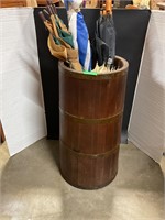 Wood churn/ umbrella stand