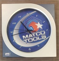 About a 12" x 12" Matco Tools Clock