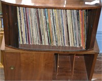 100+ Record Albums and LP's With Cabinet