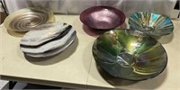 Like New Lot of 5 Glass Platters/Decor