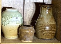 Three Small Artisan Pottery Pieces