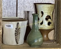 Three Small Decorative Pottery Pieces