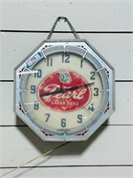 1940's Pearl Beer Neon Clock