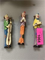 3PC VTG CLOWN FIGURINES